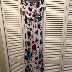 Floral tube maxi dress